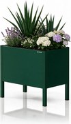 Kovový kryt na kvetináč, malý, fľaškovozelený: DAISY 400 x 350 x 250 mm