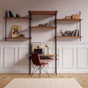 Regál s písacím stolom DECO, 185x235x35/52,5 cm