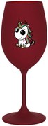 DUHOVÝ JEDNOROŽEC - bordovy pohár na víno 350 ml