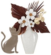 Kovová nástenná dekorácia 55x60 cm Cat – Mauro Ferretti