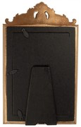 Zlatý antik fotorámik s kvetmi a ornamentmi - 14*2*24 cm / 10*15 cm