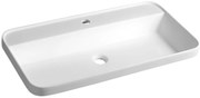 Sapho Sapho, BRAHEA zápustné umývadlo, Rockstone, 75x39 cm, biela mat, BE775