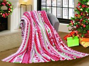 Biela vianočná mikroplyšová deka CHRISTMAS JOY Rozmer: 200 x 220 cm