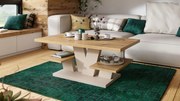 Mazzoni VIVA MAT Dub Artisan/Béžová - moderný konferenčný stolík s policami