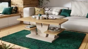 Mazzoni VIVA MAT Dub Artisan/Béžová - moderný konferenčný stolík s policami