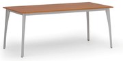 Rokovací kancelársky stôl PRIMO OMEGA, 180x90 cm, sivá podnož, čerešňa