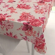 Biante Dekoračný obdĺžnikový obrus Leona LN-116 Červené ruže na režnom 50x100 cm