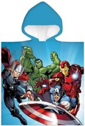 Detské / chlapčenské pončo - plážová osuška s kapucňou Avengers - MARVEL - 100% bavlna - 50 x 110 cm