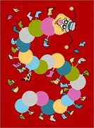 Detský koberec Agnella Funky Top Iwo Amarylis bordový