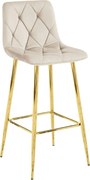 TRENDIE Zamatová barová stolička Bari béžová