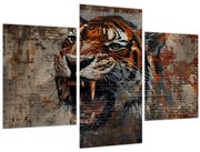 Obraz - Tiger z tehál (90x60 cm)