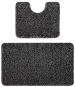 Sada kúpeľňových koberčekov SYNERGY glamour / lurex, sivá