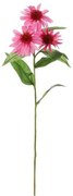 Umelá kvetina Echinacea ružová, 3 kvety, 21 x 12 x 62 cm