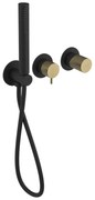 Sapho Sapho, ULTRATAP podom. sprch. batéria, ručná sprcha, 2 výstupy, čierná mat/zlato mat, UT045TBG