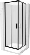 Mexen Rio štvorcová sprchová kabína 70 x 70 cm, inovať, čierna + závesný bidet Rio, biela- 860-070-070-70-30-4510