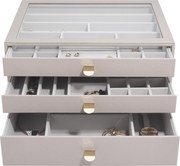 Krabička na šperky Stackers s 3 zásuvkami supersize taupe