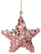 VIANOČNÁ DEKORÁCIA STAR SADA 12KS 11X11 CM RUŽOVÁ