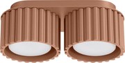 Stropné svietidlo Aura, 2x hnedé hliníkové tienidlo, (6 cm)