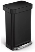 Pedálový oceľový odpadkový kôš 45 l – simplehuman