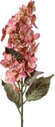 Dekorácia ružová umelá kvetina hortenzie - 10*8*71 cm