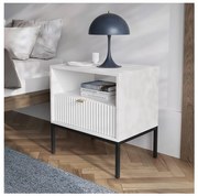 Nočný stolík NOVA 56x54 cm biela/čierna