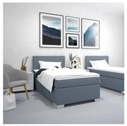 Čalúnená posteľ IDA s matracom, 90x200 cm, modrá