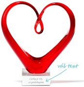 Pieskovaná plastika v tvare srdca