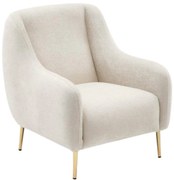 Křeslo Simena krémové/zlaté