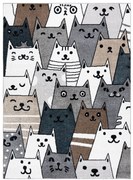 Dywany Łuszczów, Detský kusový koberec Fun Gatti Cats multi, 140x190, šedá, detská izba