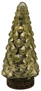 Zlatý sklenený dekoračný svietiaci stromček LED Tree - Ø 8*16 cm
