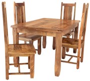 furniture-nabytek.cz - Malý jedálenský set pre 4 osoby z mangového dreva