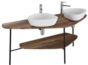 Vitra Plural deska pod umyvadlo 160 cm tmavý dub 64 043
