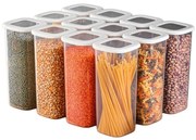 Plastové dózy v súprave 12 ks na potraviny Fresco – Hermia