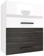 Kuchynská skrinka Belini horná 60 cm biely lesk / eben kráľovský INF SGP2-60/1/WT/WHK/0/B1