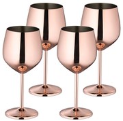 Sada 4ks pohárov na víno RD49331, ružová