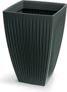 Vysoký kvetináč LATIE SQUAR I 40 cm antracitový