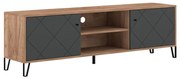Televízny stolík SULA dub craft/čierna