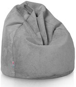 Sedací vak BAG Sako L Plyš Farba: 20. Sivý s bodkami