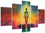 Obraz - Žena a čakry (150x105 cm)