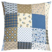 Bellatex Vankúš Adéla Patchwork modrá, 40 x 40 cm