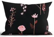 Bavlnená obliečka na vankúš Renforcé 50 × 70 cm - Vlčie maky čierne