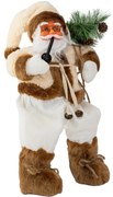 Figurka Santa Clause Mikolaj 44 cm bílá