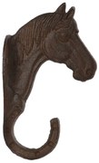 Liatinový držiak na kvetináč Horse, 5,5x20 cm, hnedá