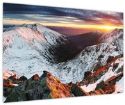 Obraz - Zimná horská panoráma (90x60 cm)