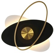 Toolight Toolight, LED nástenné svietidlo 8W APP1432-CW, čierna-zlatá-biela, OSW-03500