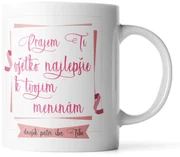 Sablio Hrnek Přeji ti vše nejlepší k tvému svátku - 200 ml - espresso