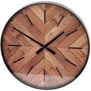 Nástenné hodiny Boho, čierna/hnedá