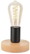 Čierna/v prírodnej farbe stolová lampa - LAMKUR
