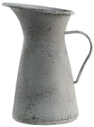 Šedý antik dekoratívny kovový džbán - 15*15*27 cm