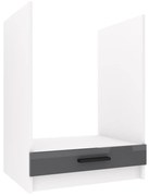 Kuchynská skrinka Belini spodná pre vstavanú rúru 60 cm šedý lesk bez pracovnej dosky INF SDP60/0/WT/S/0/B1